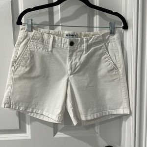 White 5” inseam shorts